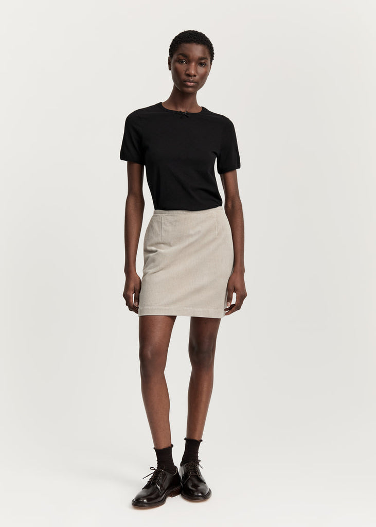 Aiayu Mini corduroy skirt - Silver – Peony Rouge