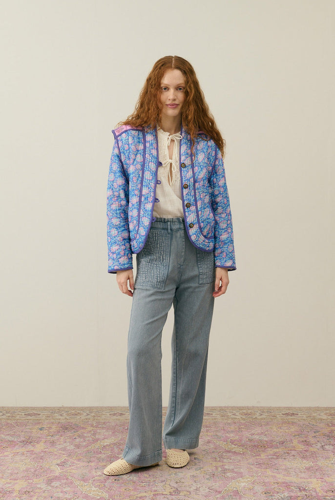 Louise Misha Nelina jacket - Blue Capri cove – Peony Rouge