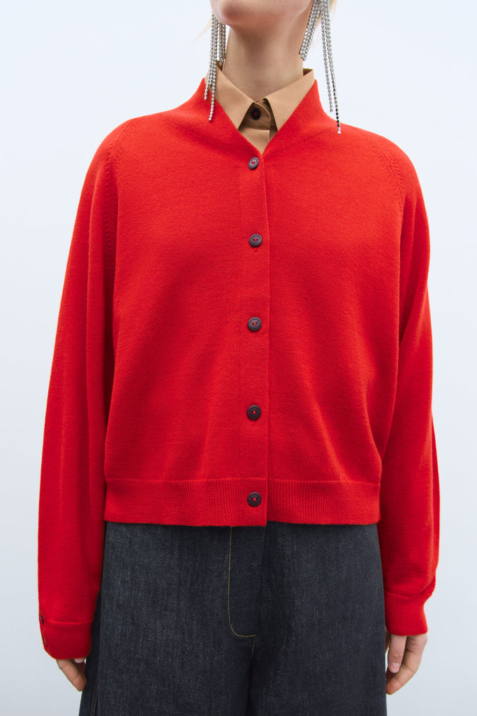 Cordera MERINO WOOL CARDIGAN - Red – Peony Rouge