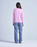 Absolut Cashmere Alda Round-neck poncho sweater Bubble gum pink
