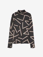 Bobo Choses LINES ALL OVER TURTLE NECK T-SHIRT
