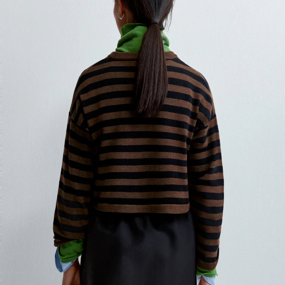 Cordera  MERINO WOOL STRIPED CARDIGAN