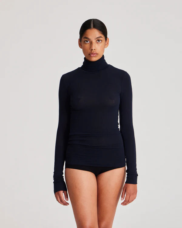 Gai + Lisva ANNA WOOL TURTLENECK - MIDNIGHT BLUE