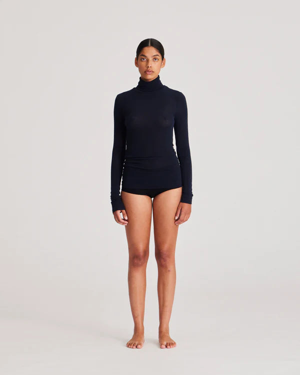 Gai + Lisva ANNA WOOL TURTLENECK - MIDNIGHT BLUE