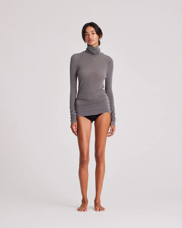 Gai + Lisva ANNA WOOL TURTLENECK - DARK GULL GREY