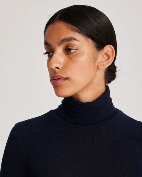 Gai + Lisva ANNA WOOL TURTLENECK - MIDNIGHT BLUE