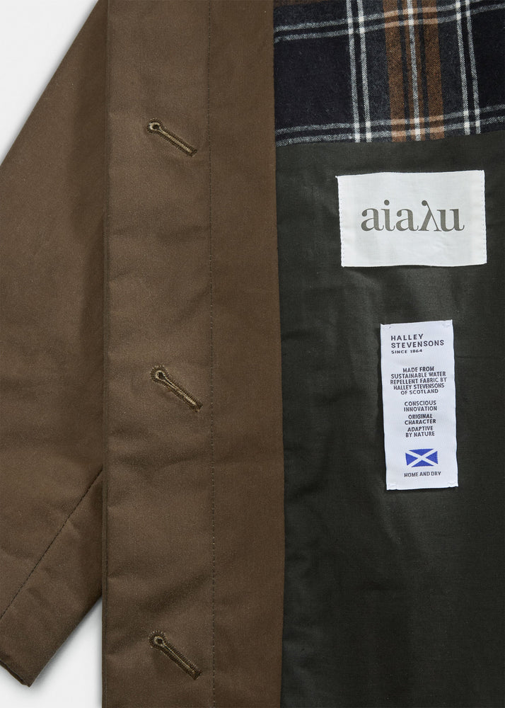 Aiayu Noor coat oilskin bark