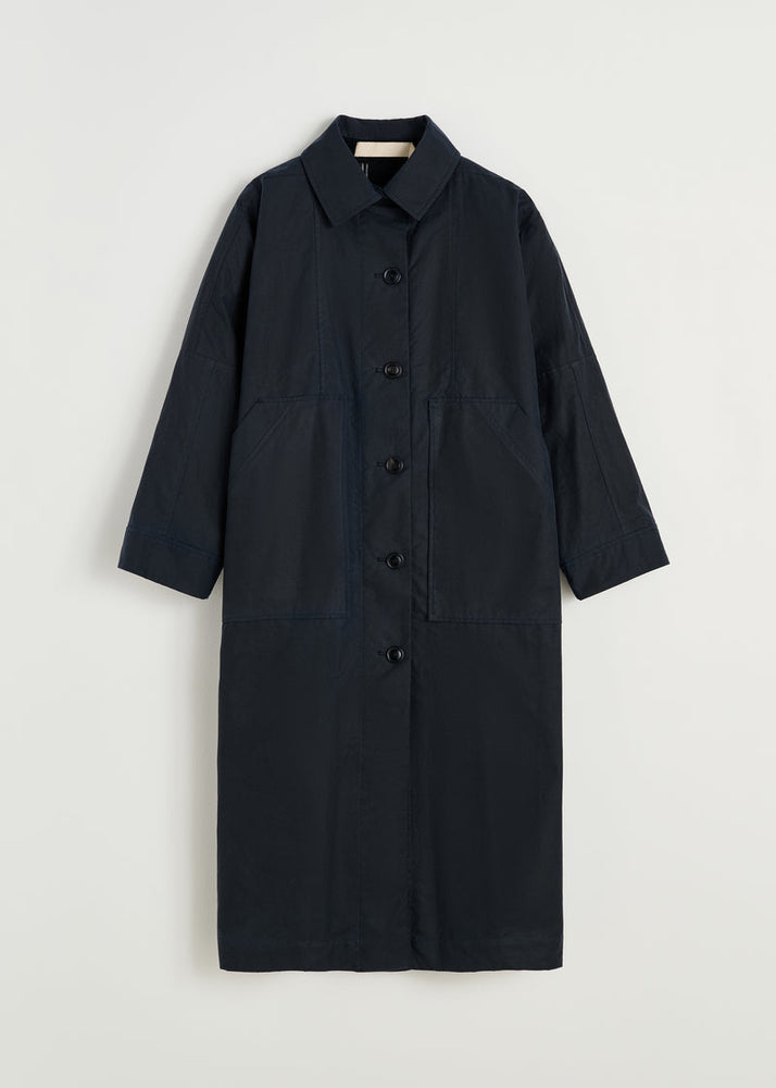 Aiayu Jay coat oilskin - Navy