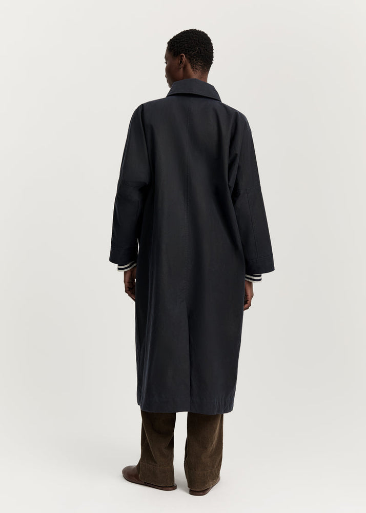 Aiayu Jay coat oilskin - Navy