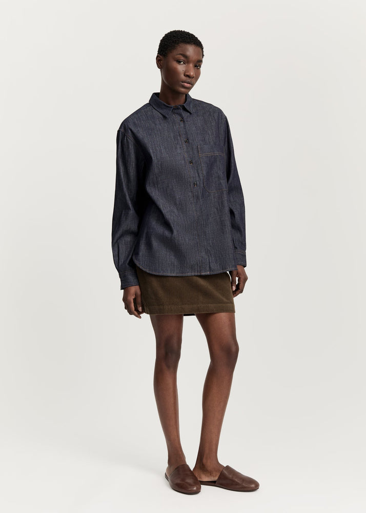 Aiayu Lynette denim shirt - Classic blue