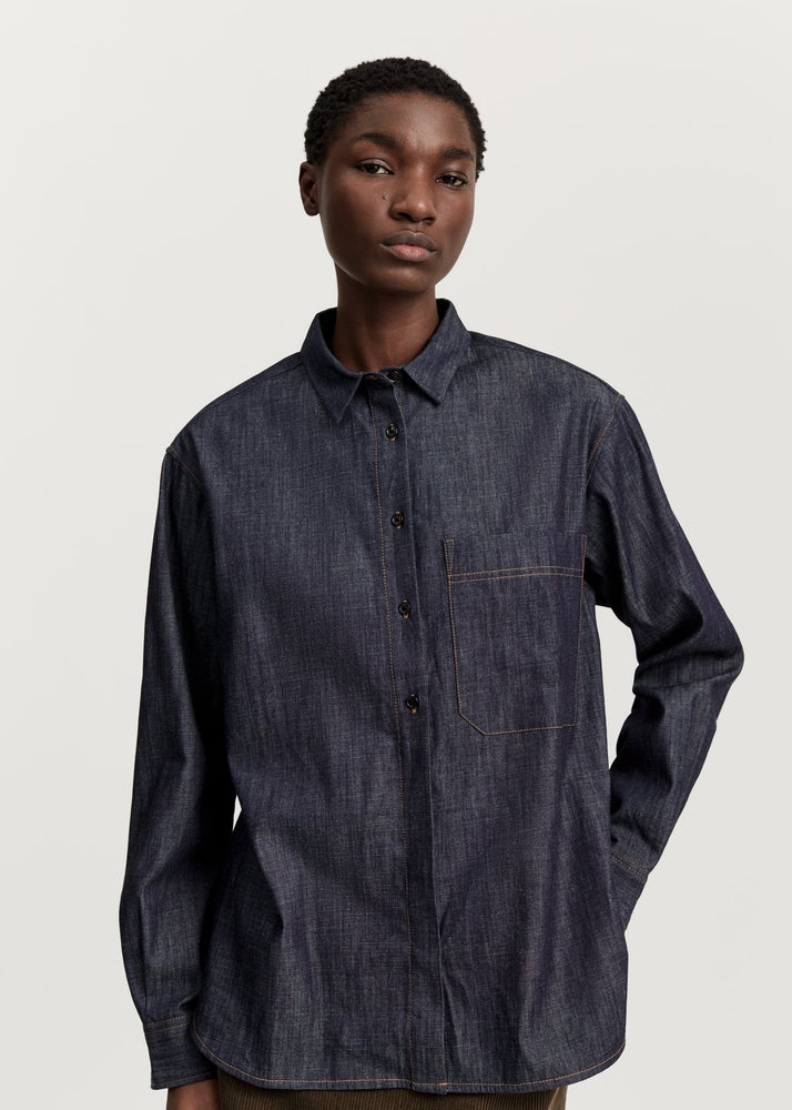 Aiayu Lynette denim shirt - Classic blue