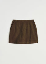 Aiayu Mini corduroy skirt - Bark