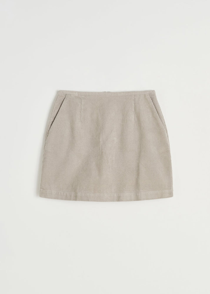 Aiayu Mini corduroy skirt - Silver