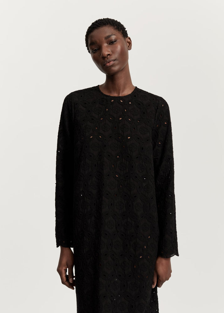Aiayu Novia dress embroidery - Black