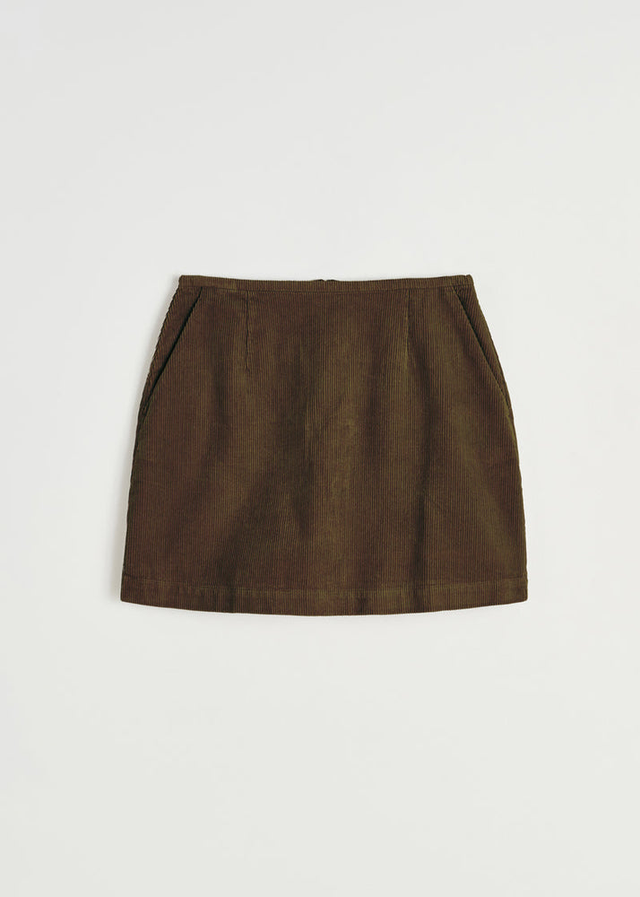 Aiayu Mini skirt corduroy - Bark