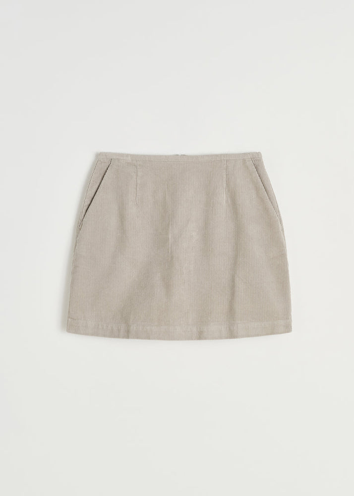 Aiayu Mini skirt corduroy - Silver