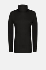 Âme Antwerp Kale Ribbed Turtleneck with Long Sleeves Black