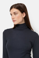 Âme Antwerp Kale Ribbed Turtleneck with Long Sleeves Bering Sea