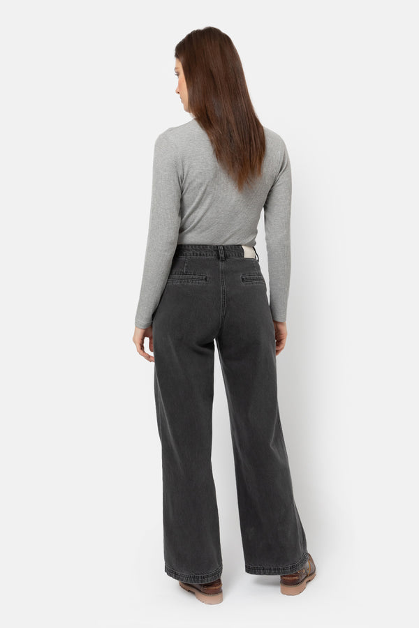 Âme Antwerp Kale Ribbed Turtleneck with Long Sleeves Marled Grey