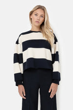 Âme Antwerp Harleen Sweatshirt Blue & White Stripes
