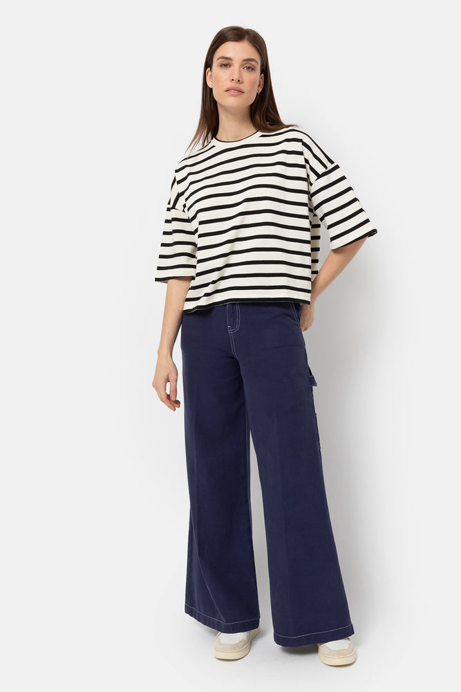 Âme Antwerp Klaxon T-shirt White & Black Stripes