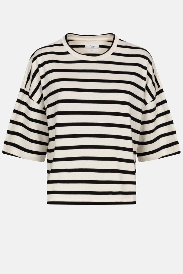 Âme Antwerp Klaxon T-shirt White & Black Stripes