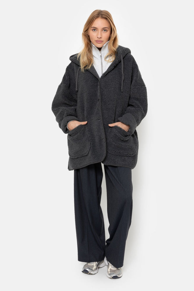 Âme Antwerp Hannah Teddy Jacket - Dark Grey