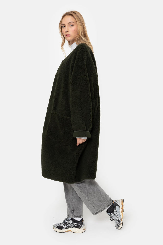 Âme Antwerp Mahaut Teddy Jacket  - Dark Green