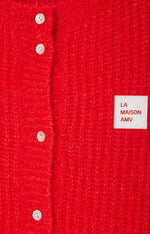 American Vintage East Sleeveless Cardigan Red