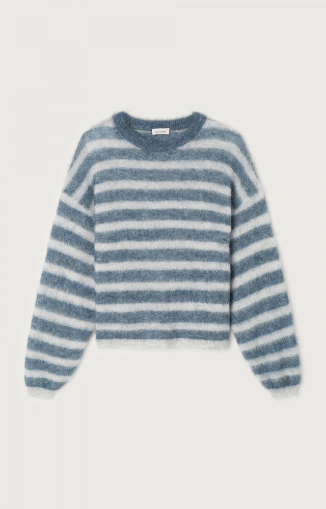 American Vintage Nenybay Striped Jumper Polar Blue
