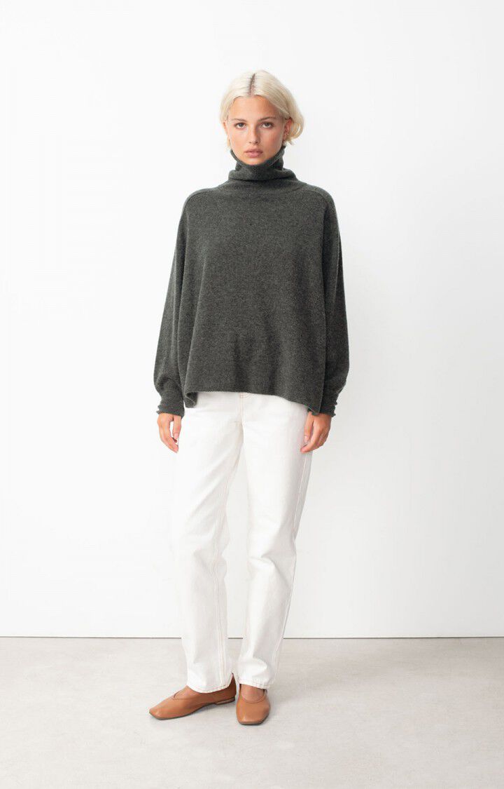 American Vintage RAXOW Turtleneck Jumper Charcoal Grey – Peony Rouge