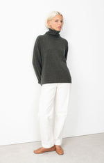 American Vintage Raxow Turtleneck Jumper Charcoal Grey