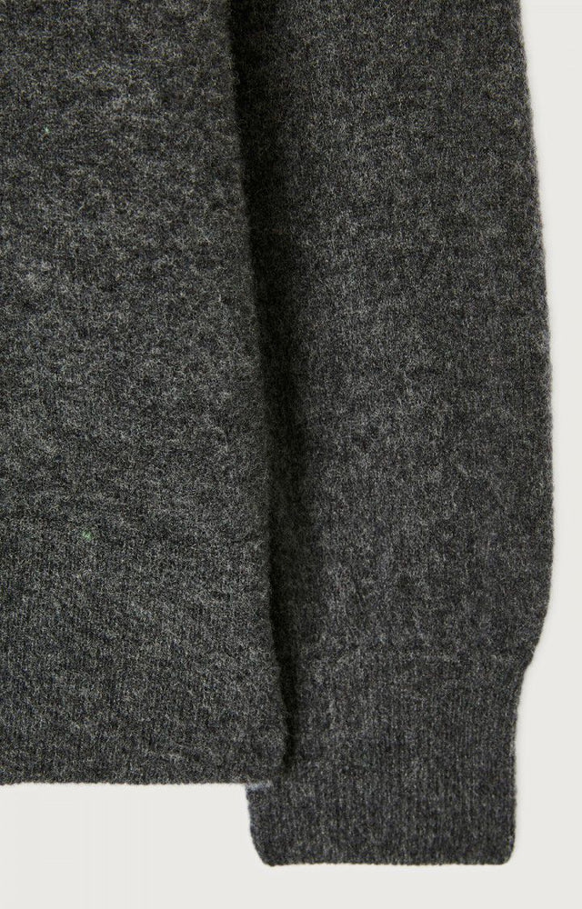 American Vintage Raxow Turtleneck Jumper Charcoal Grey
