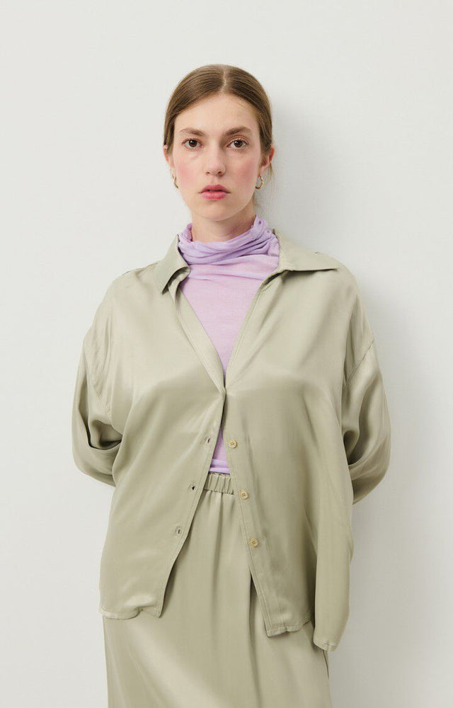 American Vintage Unyl Shirt Cliff Green