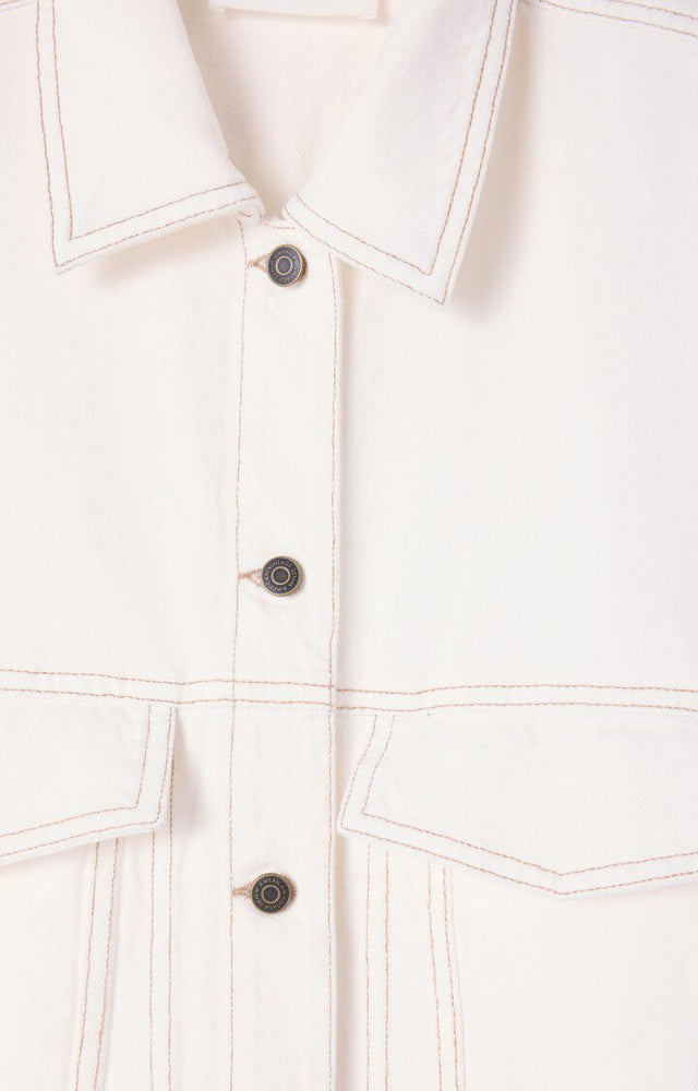 American Vintage Jozastreet Denim Vest Off White