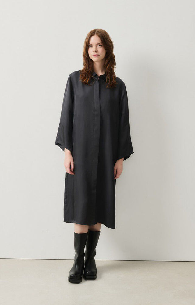 American Vintage Luabird Shirt Dress Charcoal