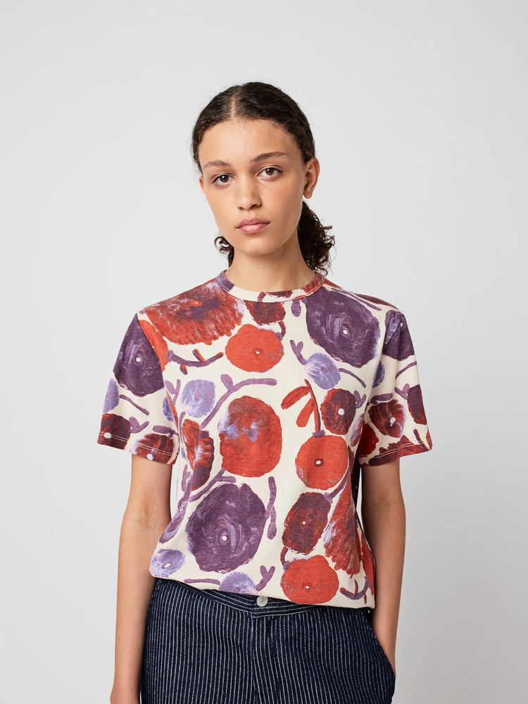 Bobo Choses Dahlia pattern fitted T-Shirt - Off White