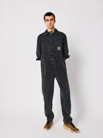 Bobo Choses Denim zip-up jumpsuit - Dark Grey