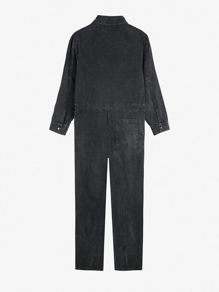 Bobo Choses Denim zip-up jumpsuit - Dark Grey