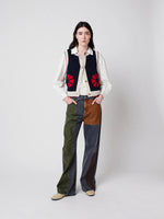 Bobo Choses Flower knitted vest - Navy Blue