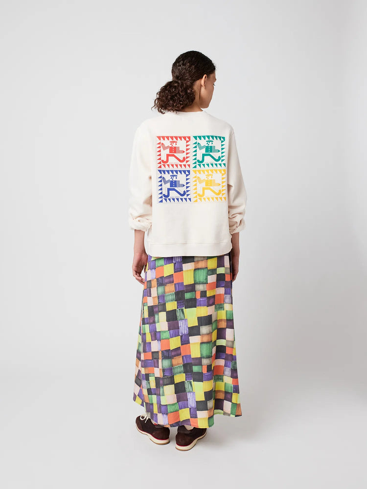 Bobo Choses Mr Pencil fitted sweatshirt - Off White