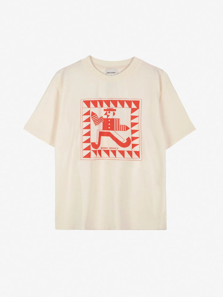 Bobo Choses Mr. Pencil fitted T-Shirt - Off White