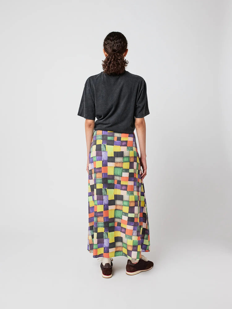 Bobo Choses Rainbow plaid pattern modal skirt - Multicolor