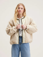 Bellerose JANICE REVERSIBLE TEDDY JACKET Cream/Naval
