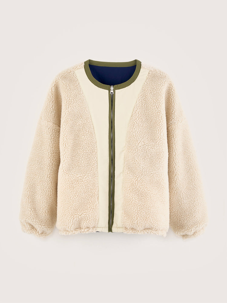 Bellerose JANICE REVERSIBLE TEDDY JACKET Cream/Naval