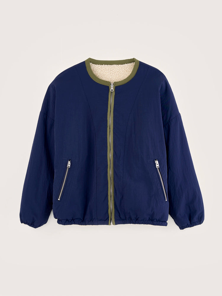 Bellerose JANICE REVERSIBLE TEDDY JACKET Cream/Naval