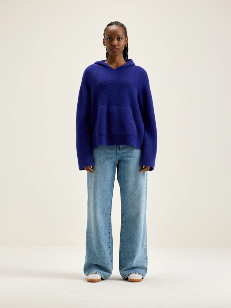 Bellerose DERA KNITTED HOODIE Iris Bloom