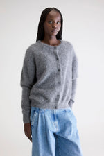 Bellerose DATHAN ANGORA-BLEND CARDIGAN - Mid grey