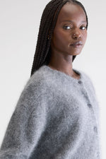 Bellerose DATHAN ANGORA-BLEND CARDIGAN - Mid grey