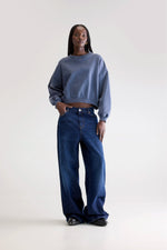 Bellerose FANCY CROPPED CREWNECK SWEATSHIRT Blues